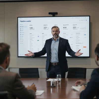 Commanding the Pipeline - representing the successful human outcome.